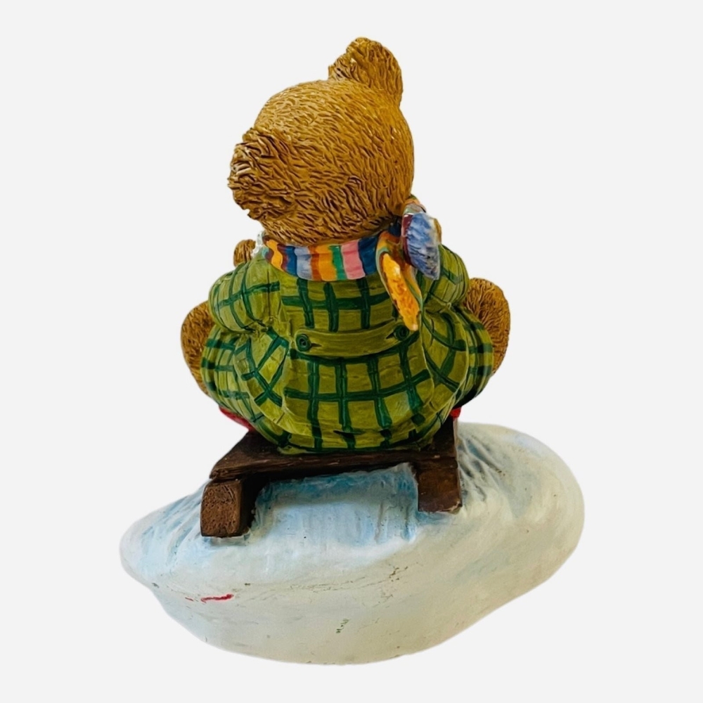 Teddies Monument Ceramic Christmas Figurine Holiday Decor Multicolored 3.5" - Picture 3 of 4